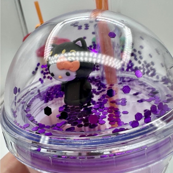 LOT OF 5 Hello Kitty Tumbler Cups New Gift Christmas Halloween Sanrio Cartoon - Picture 7 of 12